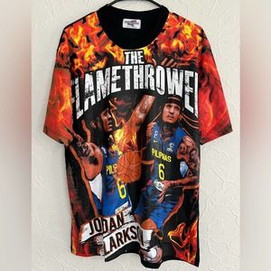 ALL OVER PRINT JORDAN CLARKSON PHILIPPINES AOP HEAVY SOFT CUT & SEW RARE SZ L